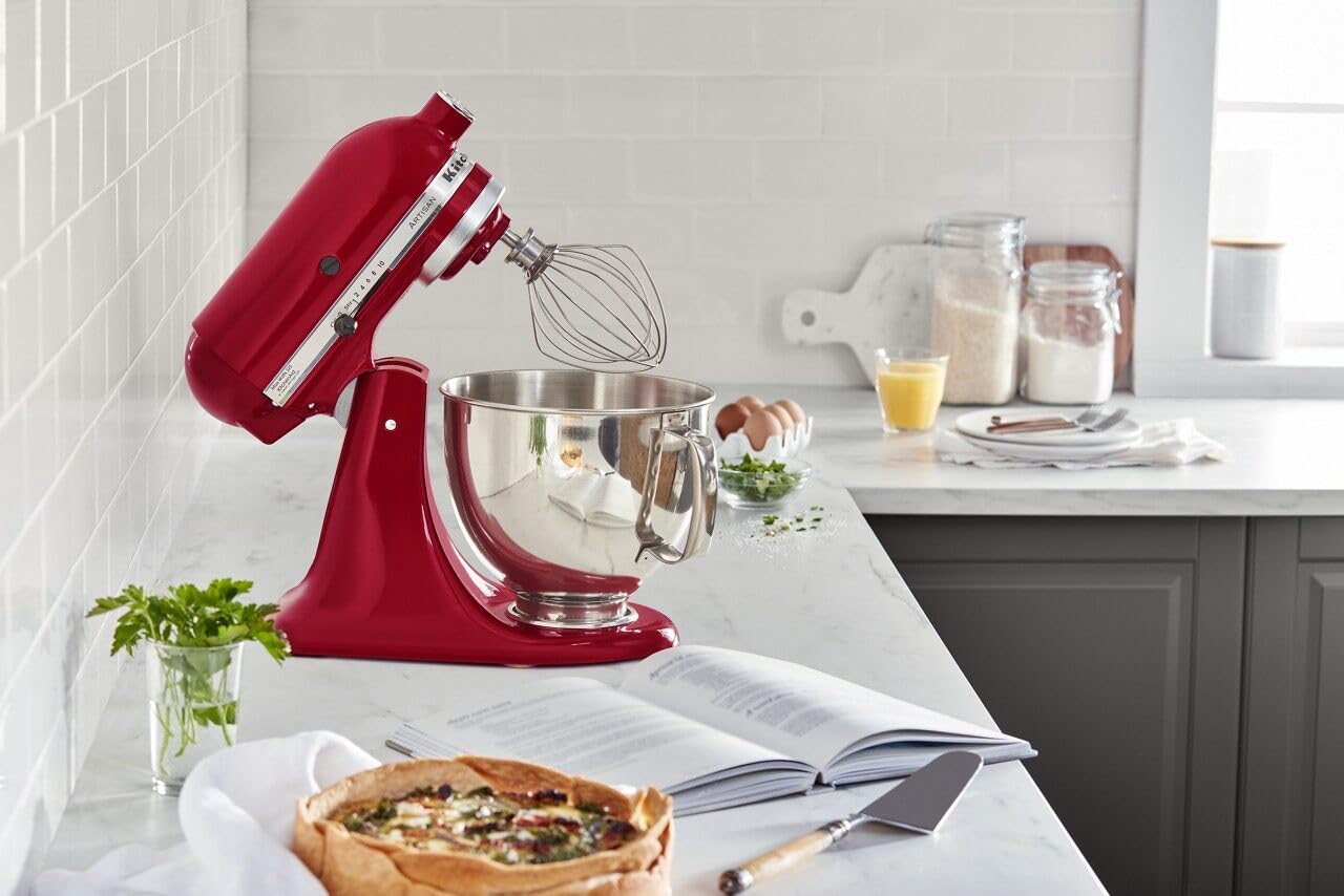 KitchenAid Artisan Series 5 Quart Tilt Head Stand Mixer with Pouring Shield KSM150PS, Removable bowl, Aqua Sky