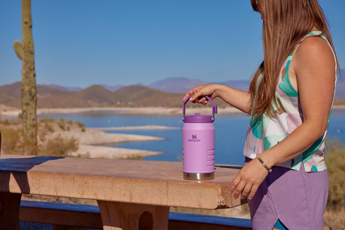 Stanley IceFlow Stainless Steel Tumbler - Vacuum Insulated Water Bottle for Home, Office or Car Reusable Cup with Straw Leak Resistant Flip Cold for 12 Hours or Iced for 2 Days, Mist, 30 OZ / 0.89 L
