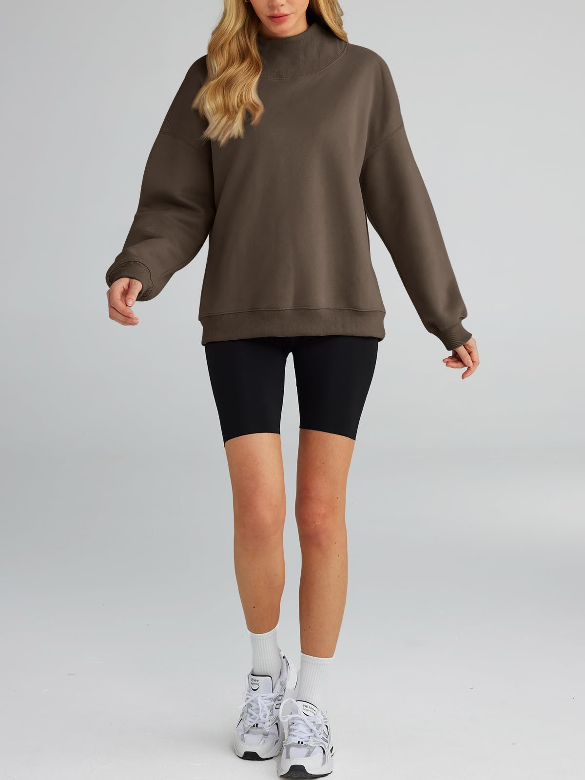 Trendy Queen Womens Oversized Sweatshirts Turtleneck Pullover Long Sleeve Hoodies Tops Fall Outfits 2024 Clothes