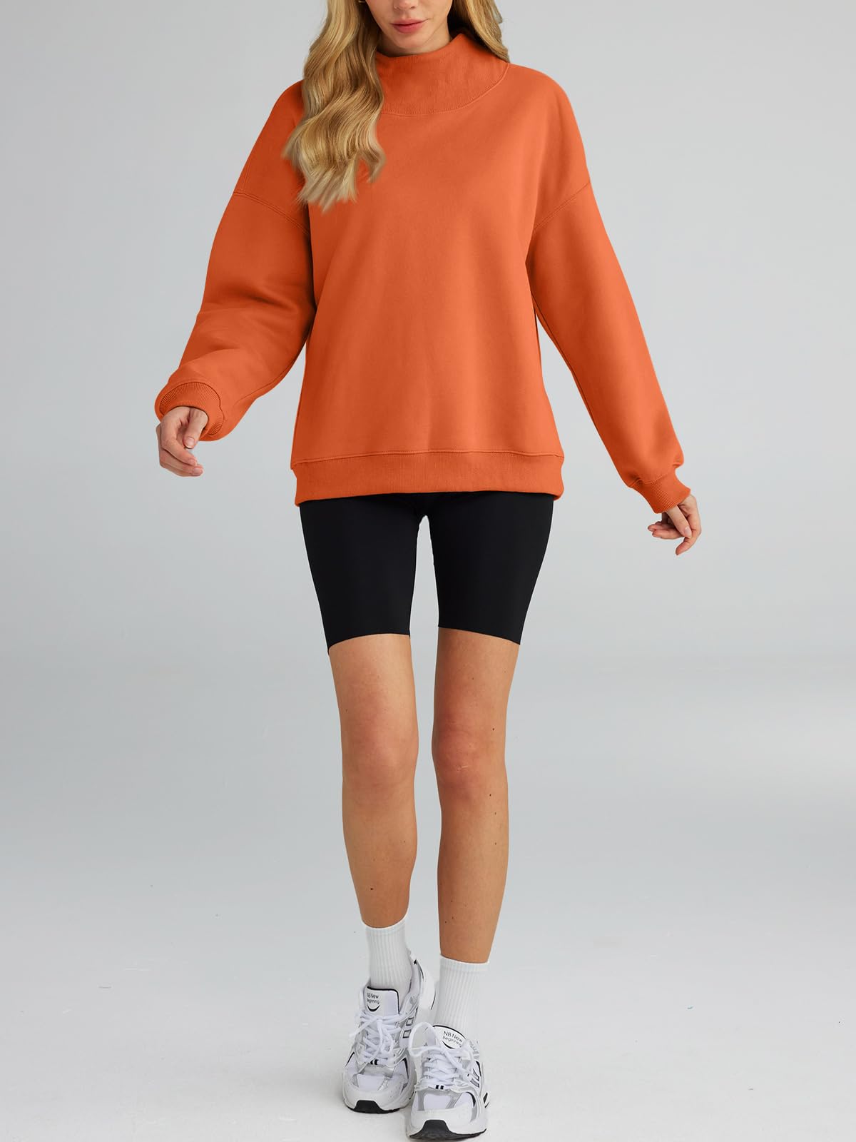 Trendy Queen Womens Oversized Sweatshirts Turtleneck Pullover Long Sleeve Hoodies Tops Fall Outfits 2024 Clothes