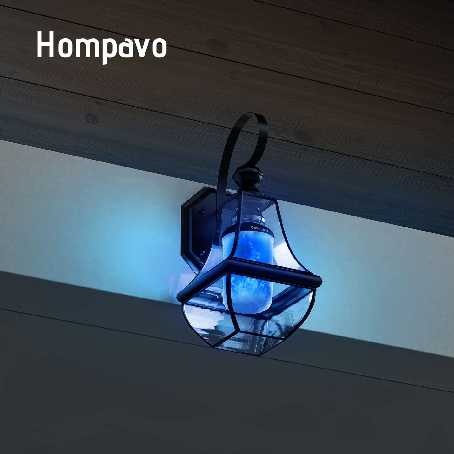 Hompavo 【Upgraded】 LED Flame Light Bulbs, 4 Modes Flickering Light Bulbs with Upside Down Effect, E26/E27 Flame Bulb for Halloween Christmas Party Patio Porch Home Indoor & Outdoor Decorations - 2