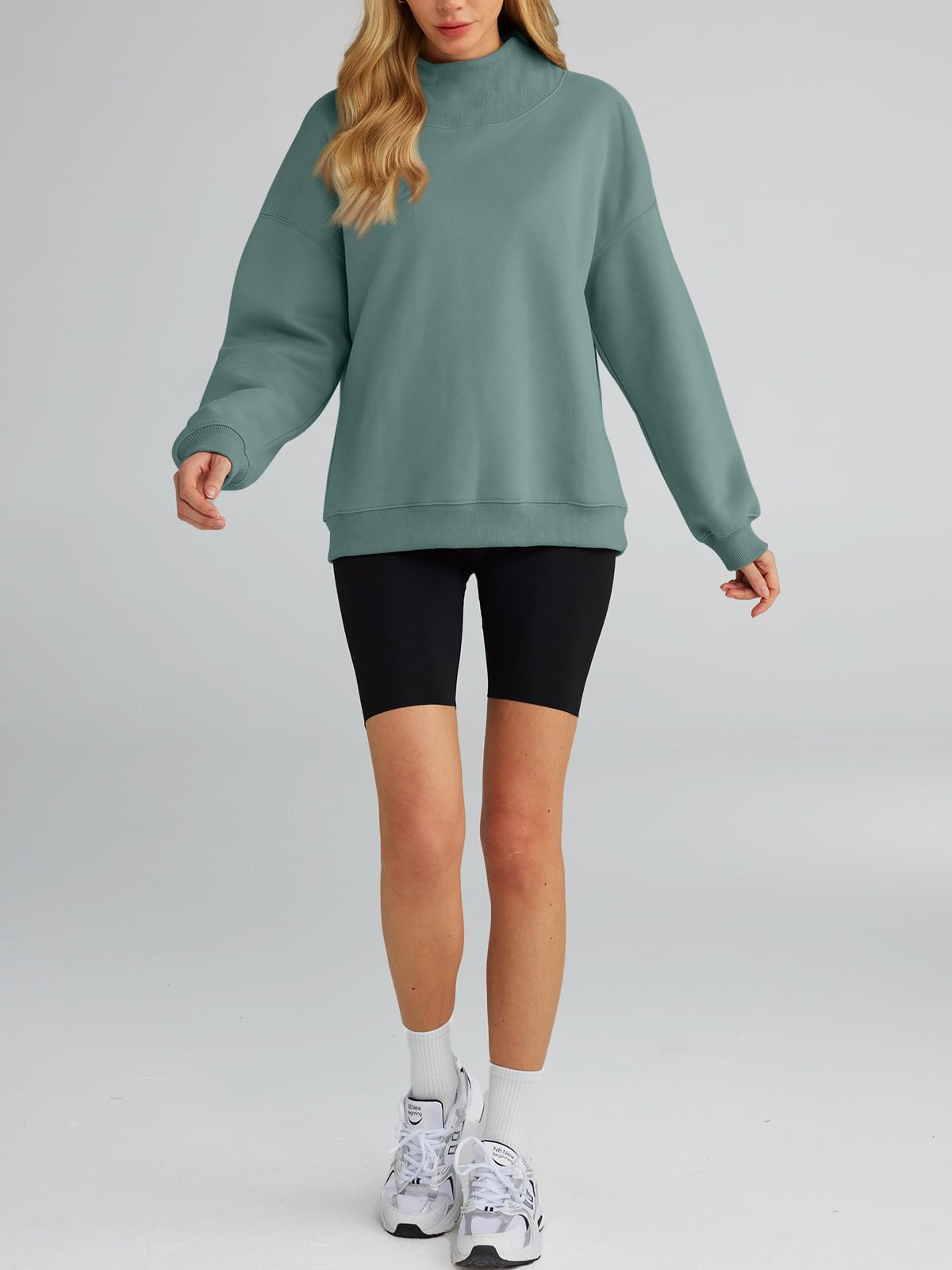 Trendy Queen Womens Oversized Sweatshirts Turtleneck Pullover Long Sleeve Hoodies Tops Fall Outfits 2024 Clothes