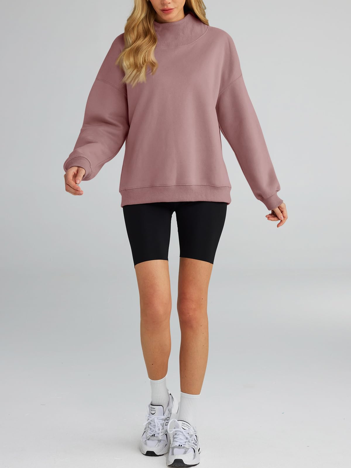 Trendy Queen Womens Oversized Sweatshirts Turtleneck Pullover Long Sleeve Hoodies Tops Fall Outfits 2024 Clothes