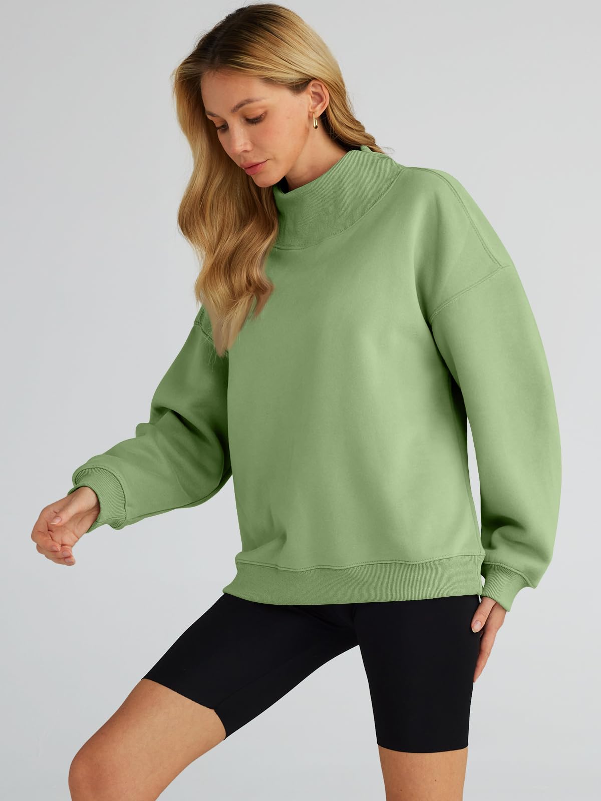Trendy Queen Womens Oversized Sweatshirts Turtleneck Pullover Long Sleeve Hoodies Tops Fall Outfits 2024 Clothes