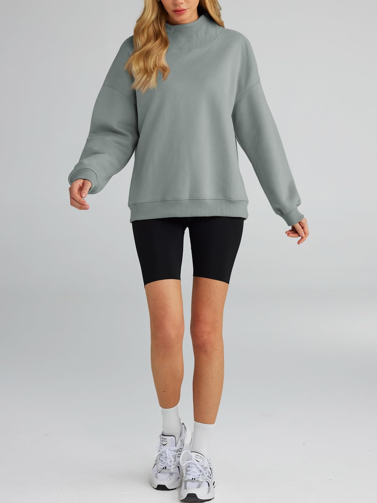 Trendy Queen Womens Oversized Sweatshirts Turtleneck Pullover Long Sleeve Hoodies Tops Fall Outfits 2024 Clothes