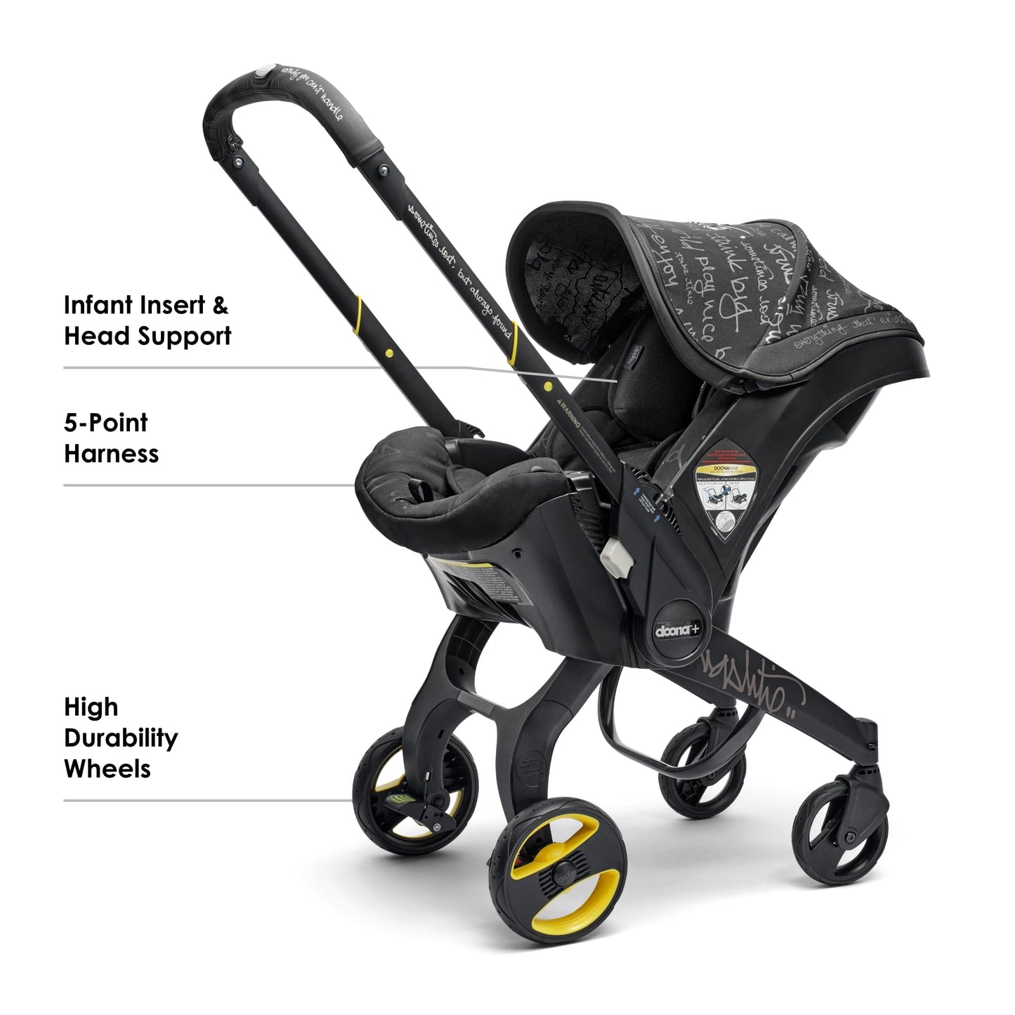 Doona Car Seat & Stroller, Nitro Black - All-in-One Travel System
