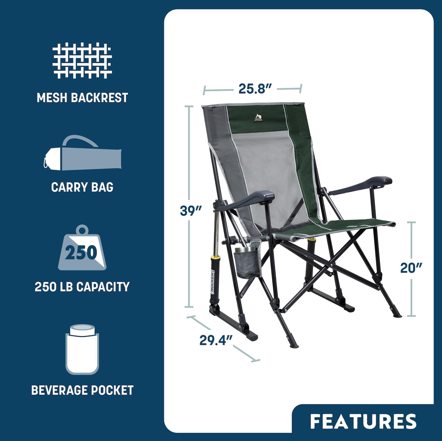 GCI Outdoor Rocker Camping Chair