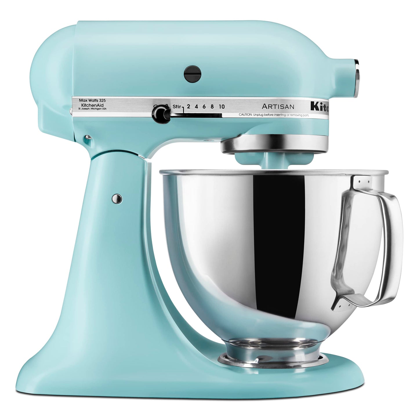 KitchenAid Artisan Series 5 Quart Tilt Head Stand Mixer with Pouring Shield KSM150PS, Removable bowl, Aqua Sky