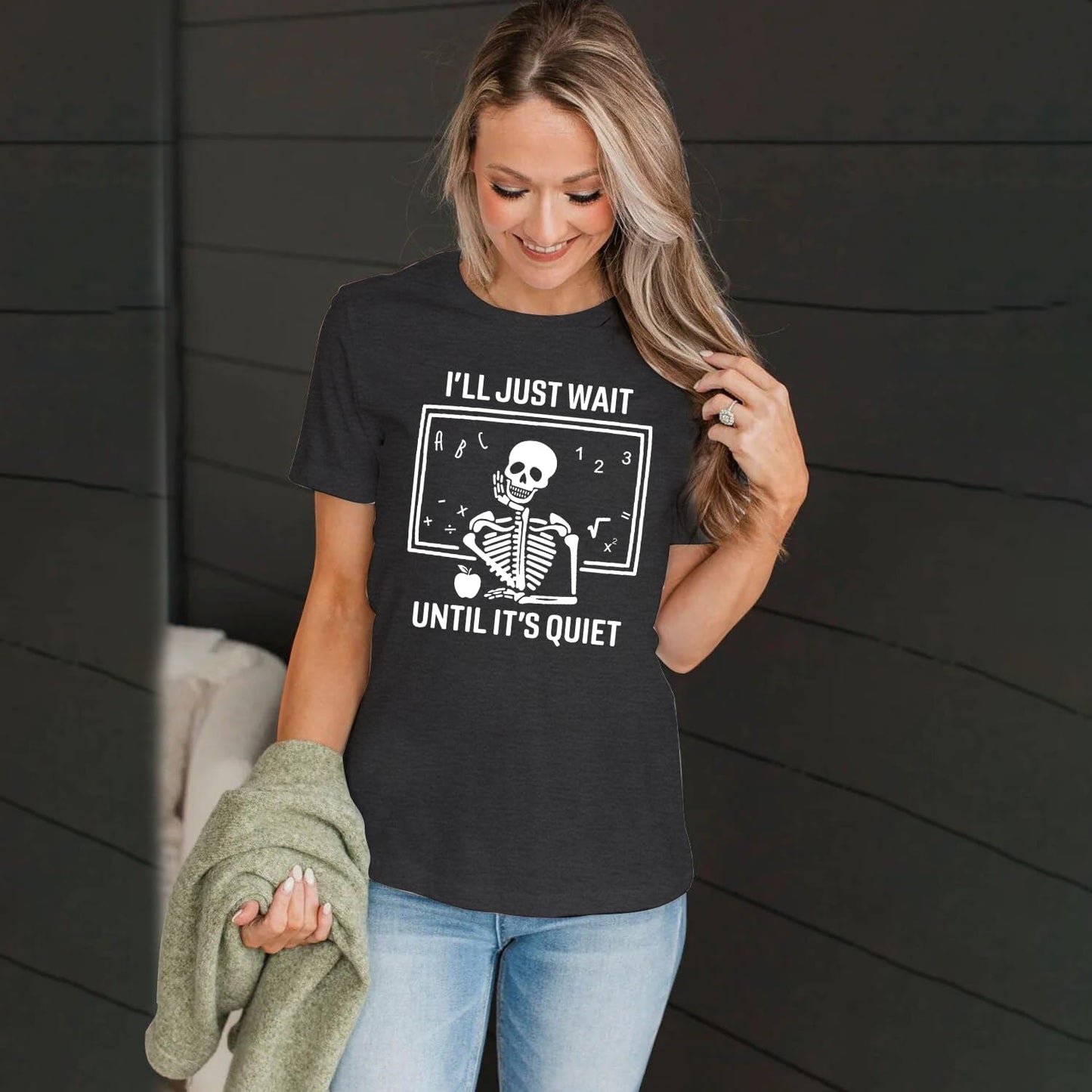 Womens Teacher Shirts Wild About Teaching Leopard Print T-Shirt Teacher Life Tee Top