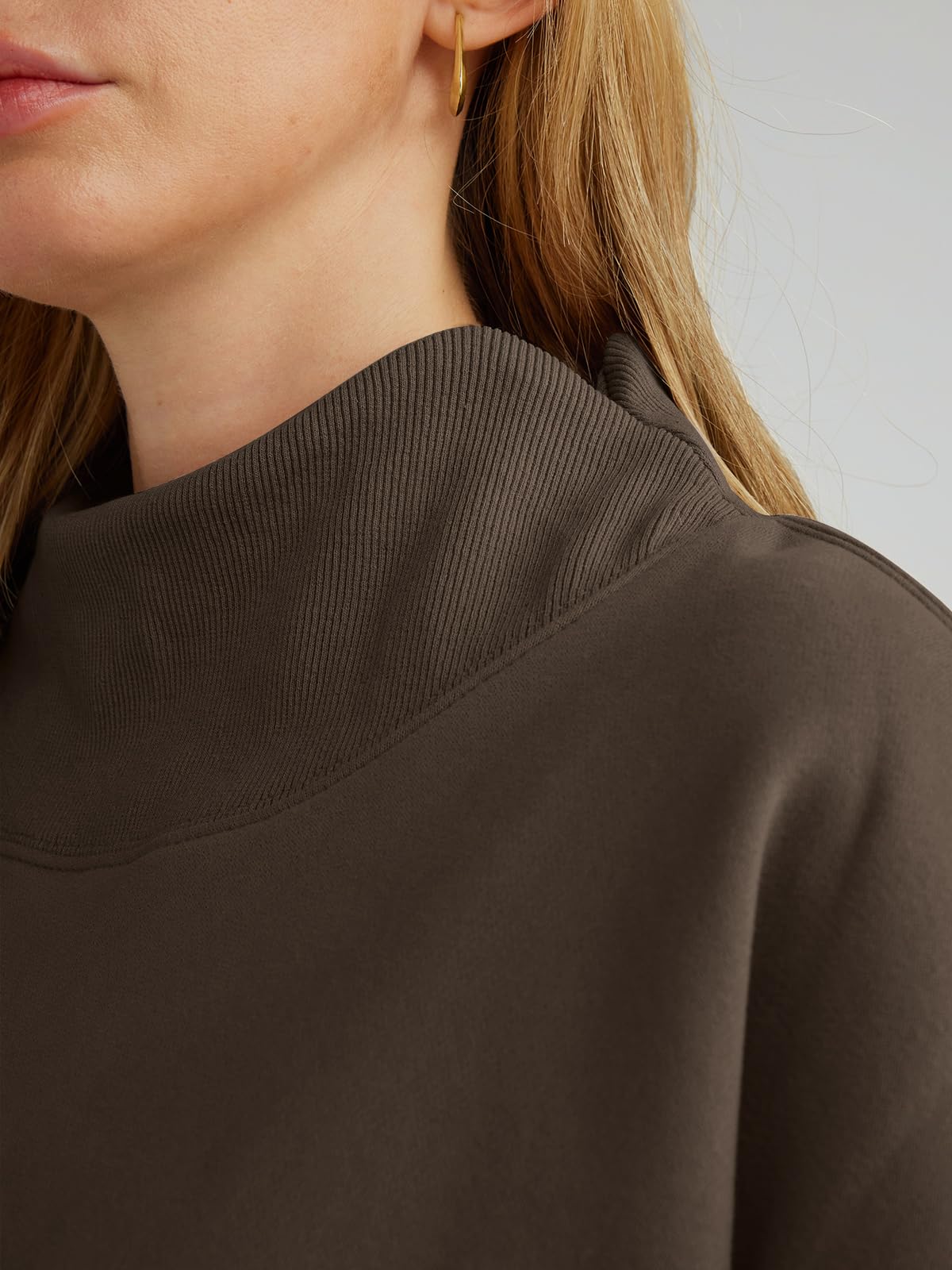 Trendy Queen Womens Oversized Sweatshirts Turtleneck Pullover Long Sleeve Hoodies Tops Fall Outfits 2024 Clothes