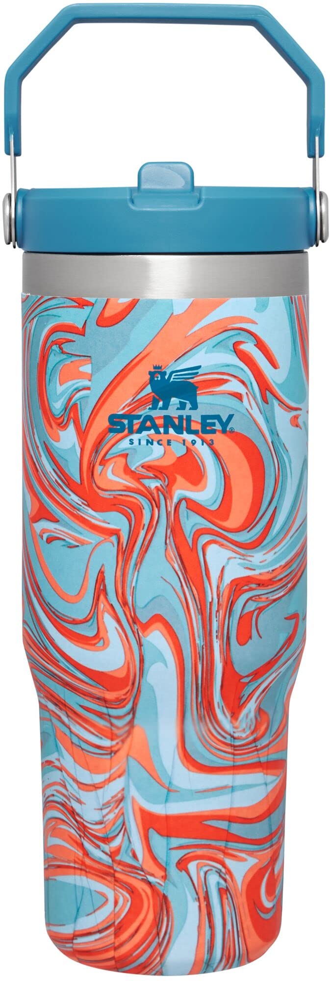 Stanley IceFlow Stainless Steel Tumbler - Vacuum Insulated Water Bottle for Home, Office or Car Reusable Cup with Straw Leak Resistant Flip Cold for 12 Hours or Iced for 2 Days, Mist, 30 OZ / 0.89 L