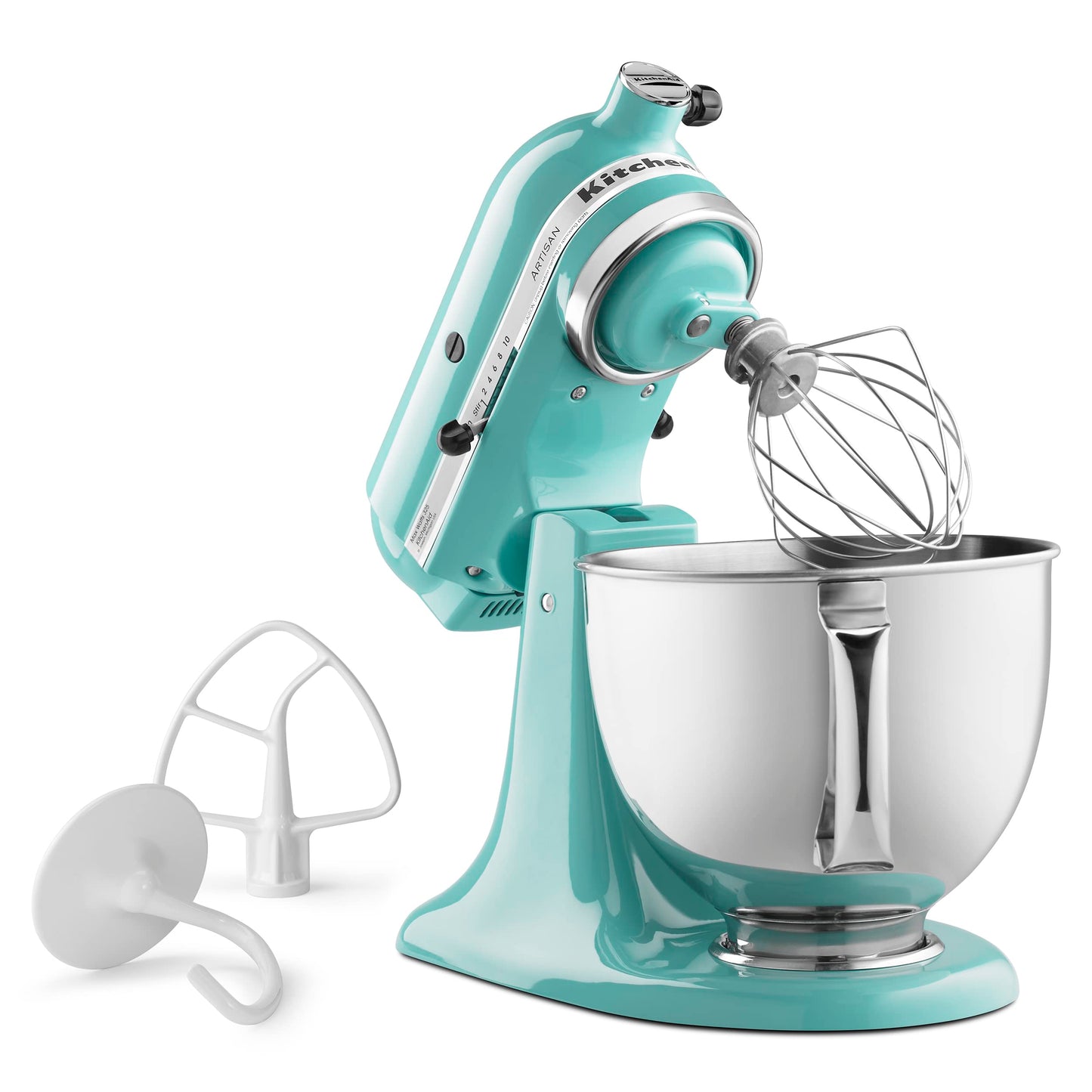 KitchenAid Artisan Series 5 Quart Tilt Head Stand Mixer with Pouring Shield KSM150PS, Removable bowl, Aqua Sky