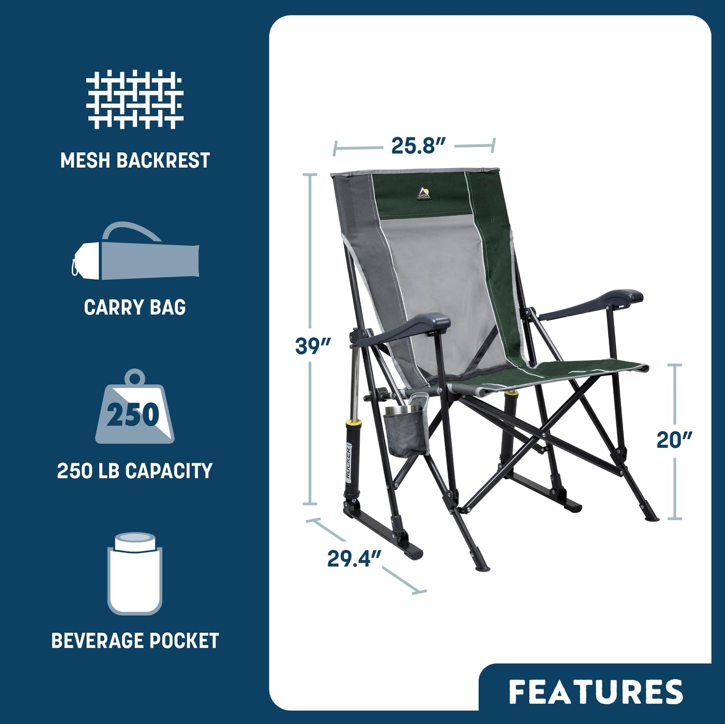 GCI Outdoor Rocker Camping Chair