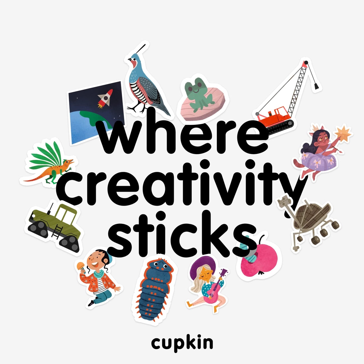 Cupkin Animal Sticker Book Activity for Kids, Toddler Airplane Travel Essentials, 500+ Habitat Stickers for Kids + 12 Scenes + 12 Coloring Book Pages, Animal Lover Kids Gift, Kids Crafts for Ages 2-8