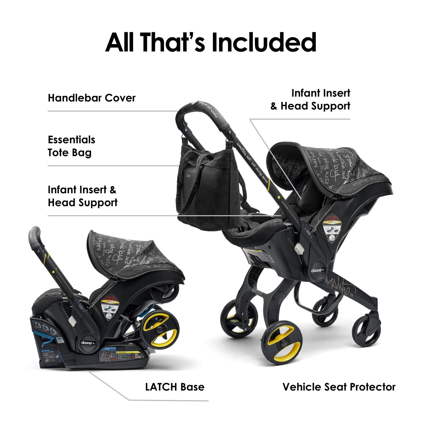 Doona Car Seat & Stroller, Nitro Black - All-in-One Travel System