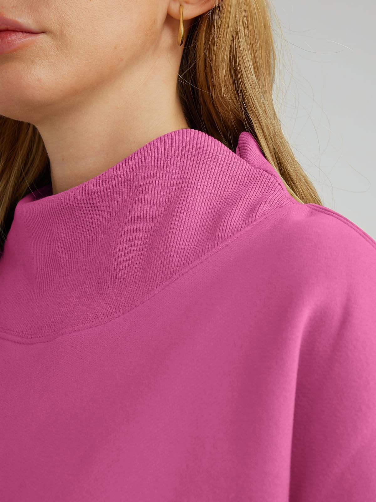 Trendy Queen Womens Oversized Sweatshirts Turtleneck Pullover Long Sleeve Hoodies Tops Fall Outfits 2024 Clothes
