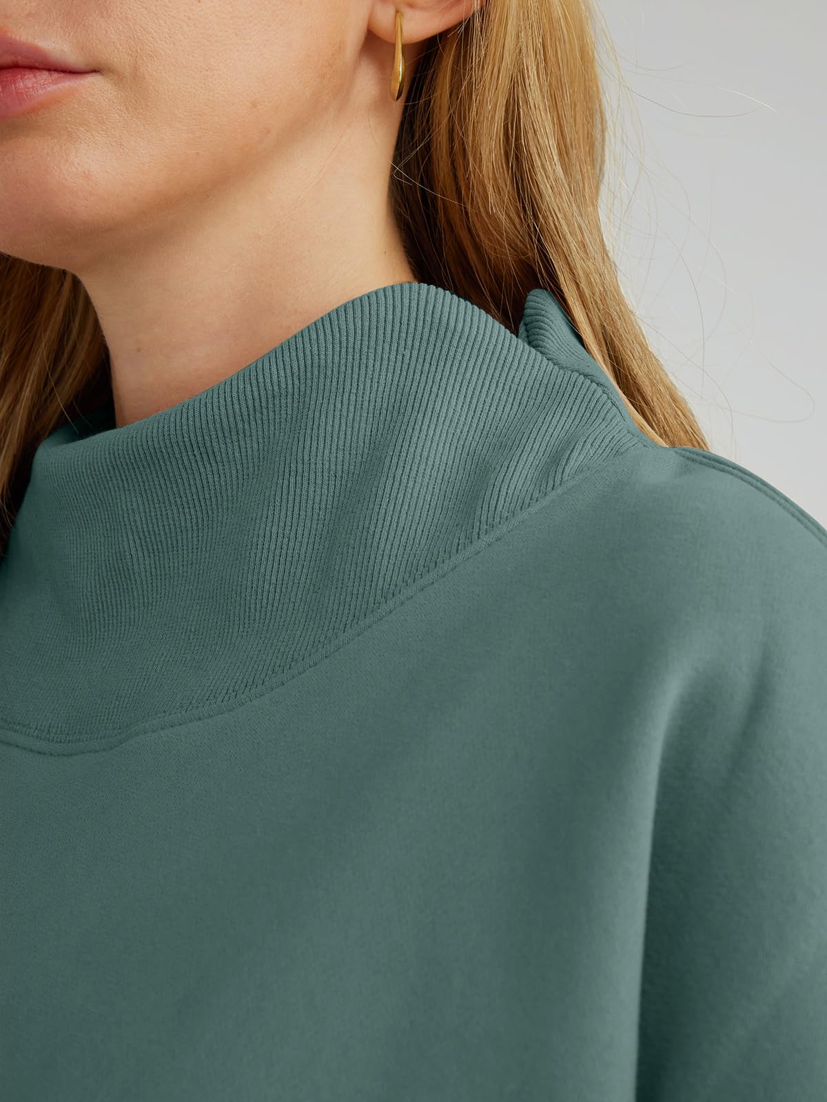 Trendy Queen Womens Oversized Sweatshirts Turtleneck Pullover Long Sleeve Hoodies Tops Fall Outfits 2024 Clothes