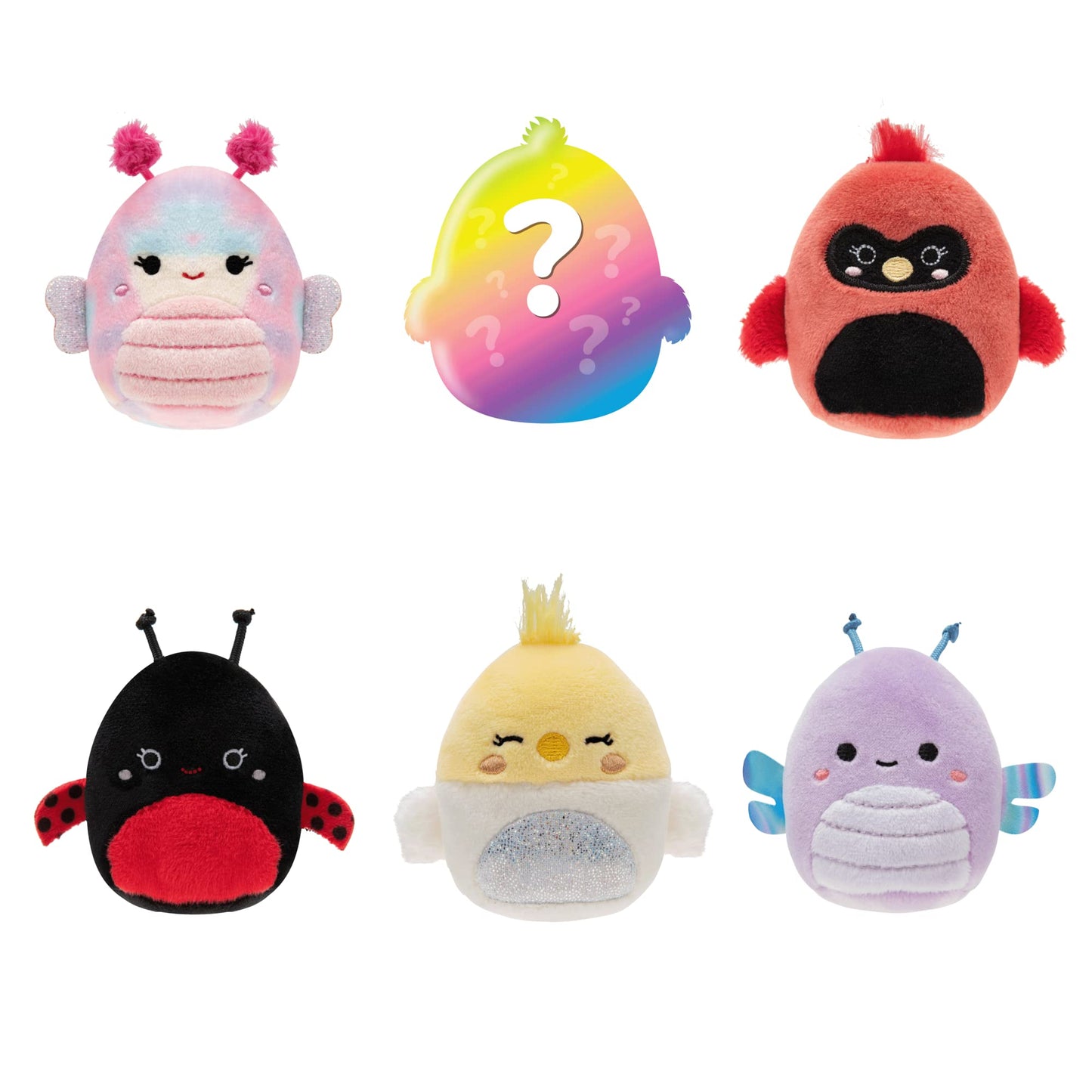 Squishville by Original Squishmallows Sweet Tooth Squad Plush - 2-Inch Bernice, Chanel, Cinnamon, Carmelita, Maya & Clara Plush - Toys for Kids