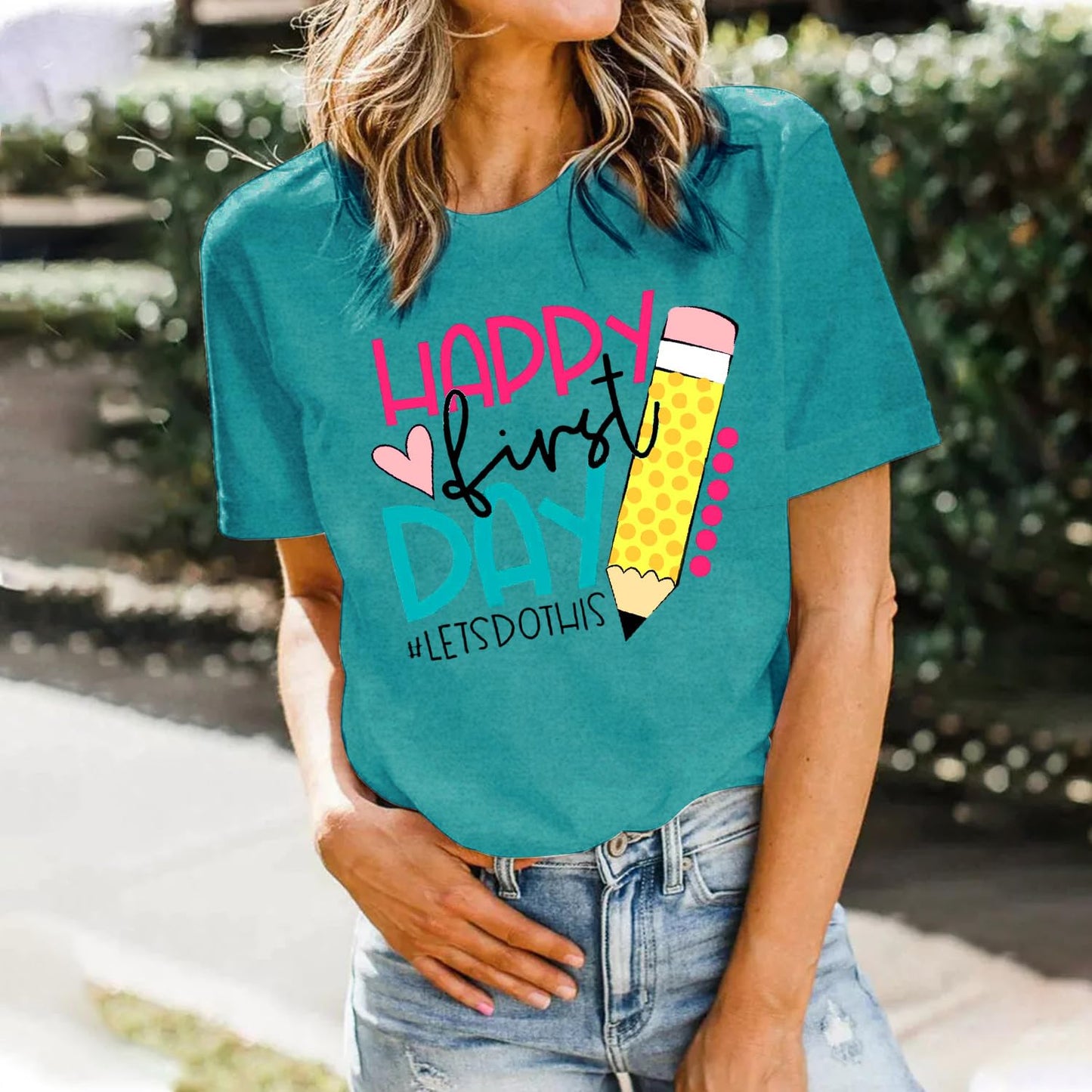 Womens Teacher Shirts Wild About Teaching Leopard Print T-Shirt Teacher Life Tee Top