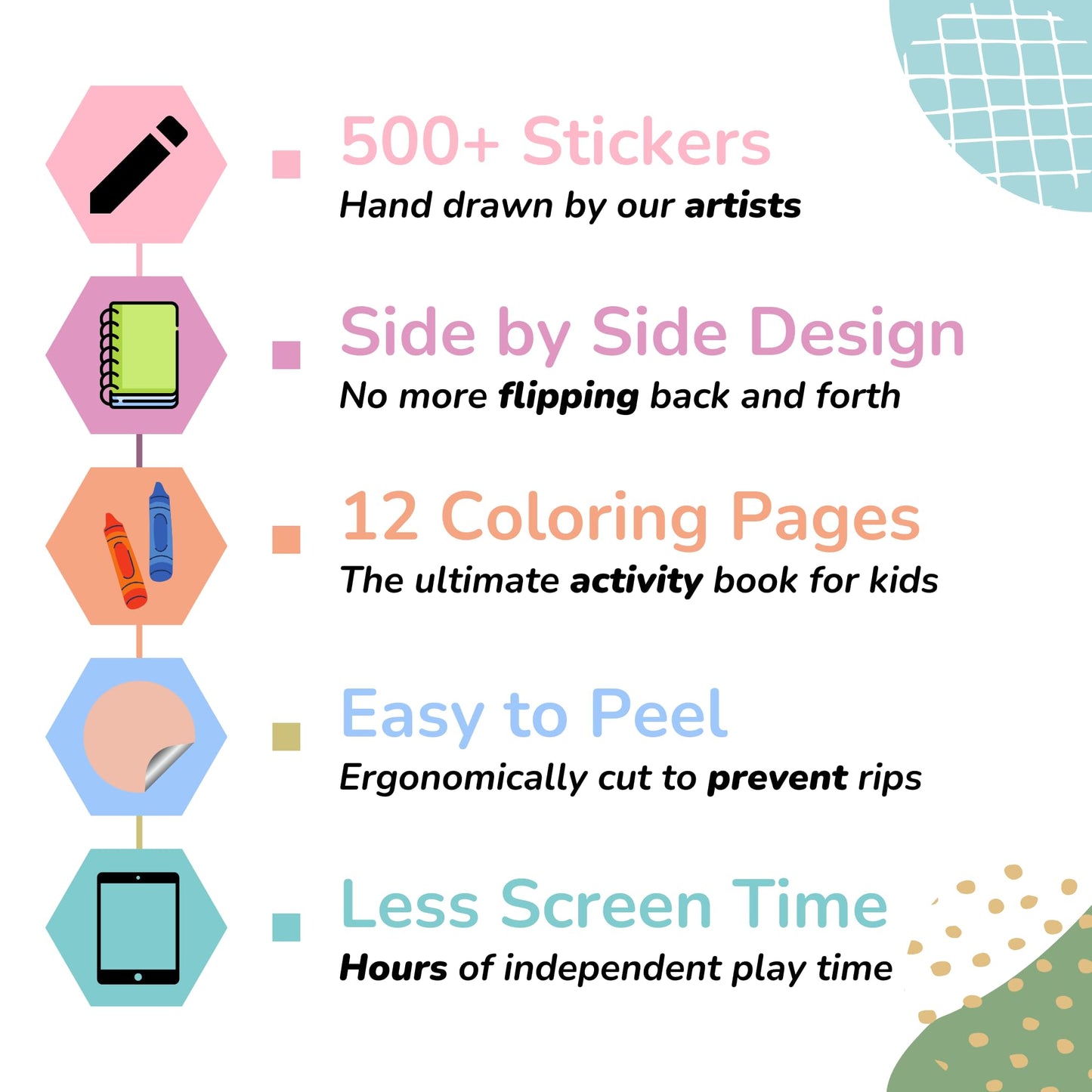 Cupkin Animal Sticker Book Activity for Kids, Toddler Airplane Travel Essentials, 500+ Habitat Stickers for Kids + 12 Scenes + 12 Coloring Book Pages, Animal Lover Kids Gift, Kids Crafts for Ages 2-8