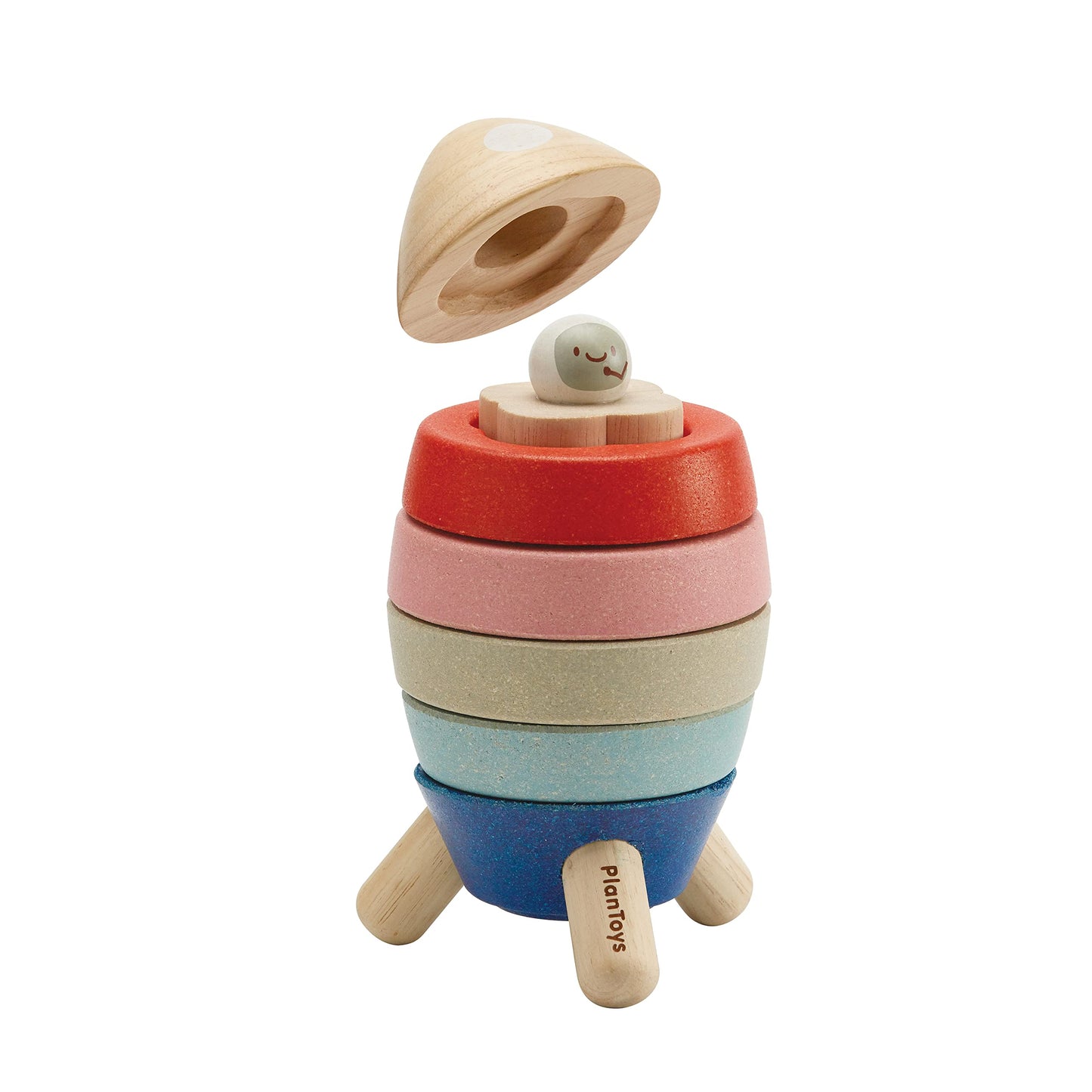 PlanToys Stacking Toys Tree Set - Chemical-Free Toddler Toys Featuring 9 Wooden Pieces