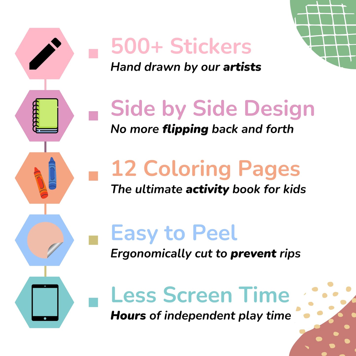 Cupkin Animal Sticker Book Activity for Kids, Toddler Airplane Travel Essentials, 500+ Habitat Stickers for Kids + 12 Scenes + 12 Coloring Book Pages, Animal Lover Kids Gift, Kids Crafts for Ages 2-8