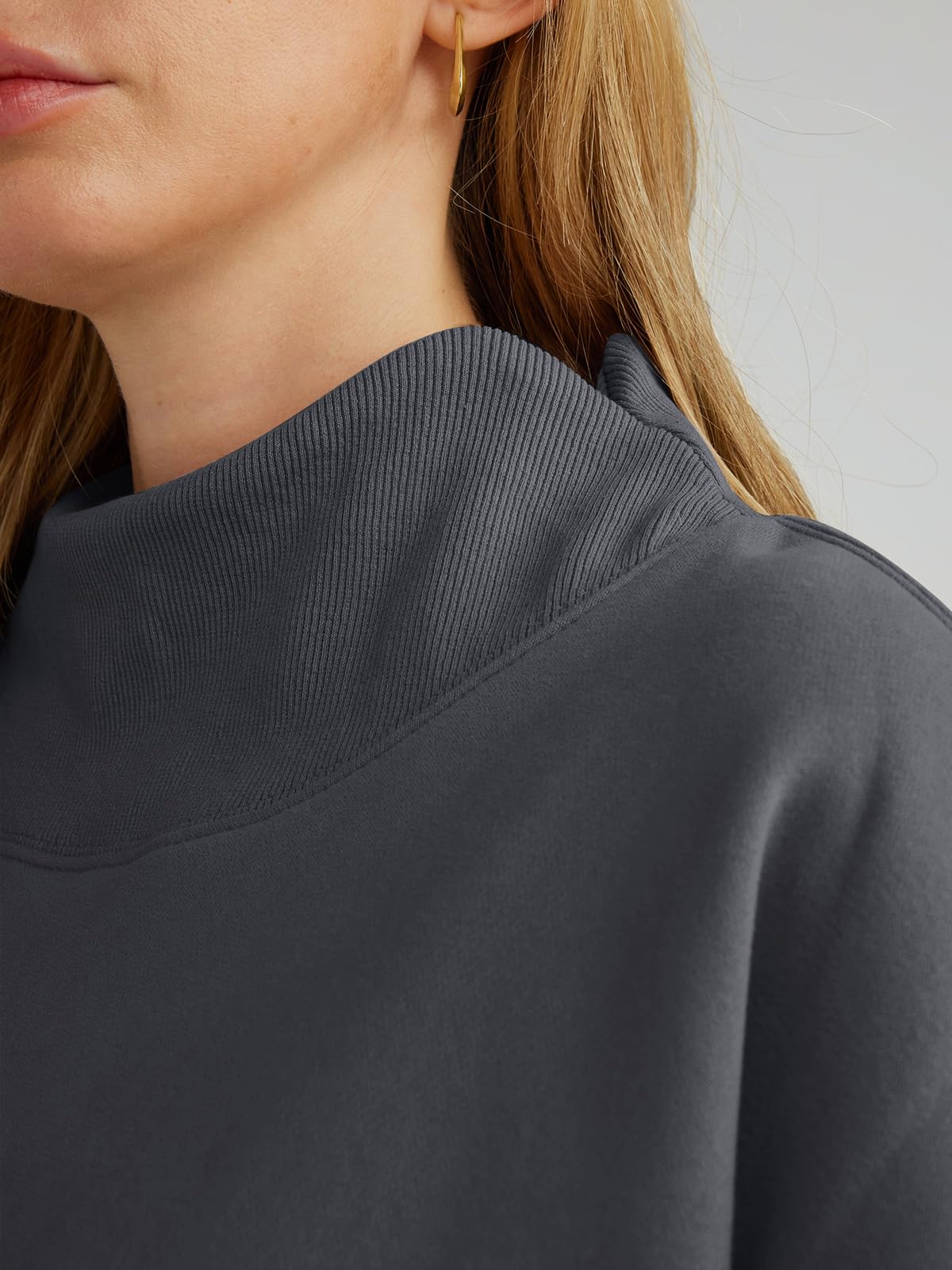 Trendy Queen Womens Oversized Sweatshirts Turtleneck Pullover Long Sleeve Hoodies Tops Fall Outfits 2024 Clothes