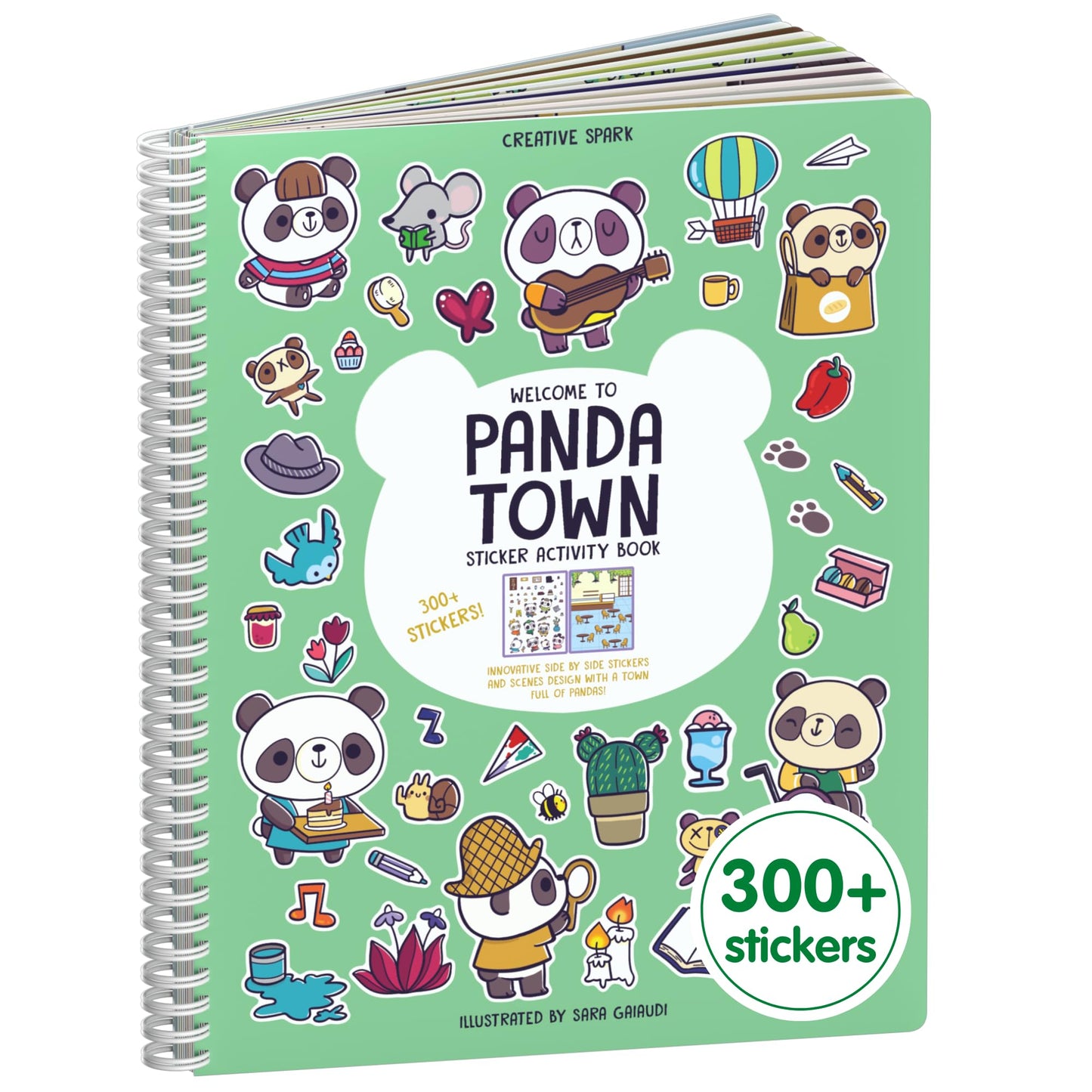 Cupkin Animal Sticker Book Activity for Kids, Toddler Airplane Travel Essentials, 500+ Habitat Stickers for Kids + 12 Scenes + 12 Coloring Book Pages, Animal Lover Kids Gift, Kids Crafts for Ages 2-8