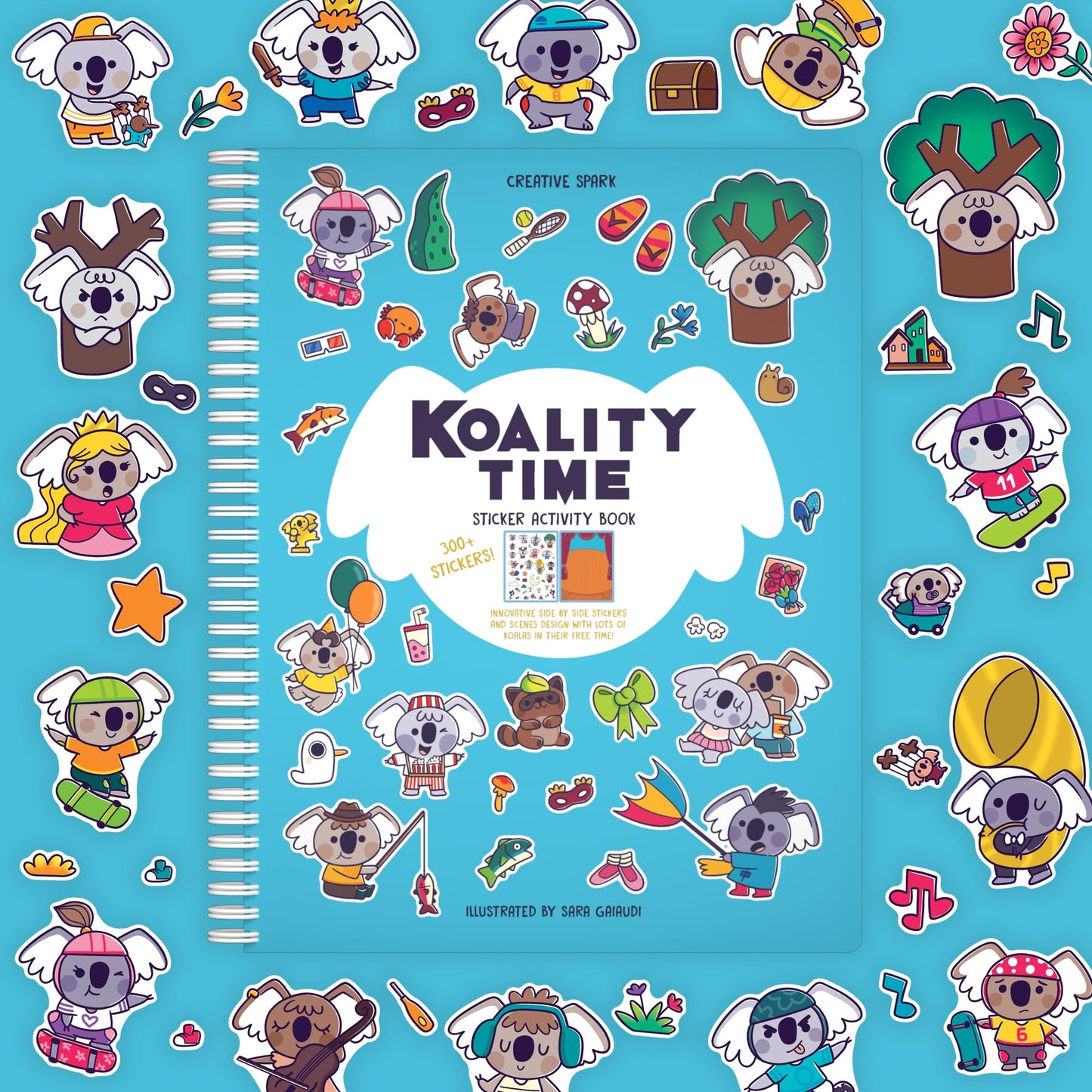 Cupkin Animal Sticker Book Activity for Kids, Toddler Airplane Travel Essentials, 500+ Habitat Stickers for Kids + 12 Scenes + 12 Coloring Book Pages, Animal Lover Kids Gift, Kids Crafts for Ages 2-8