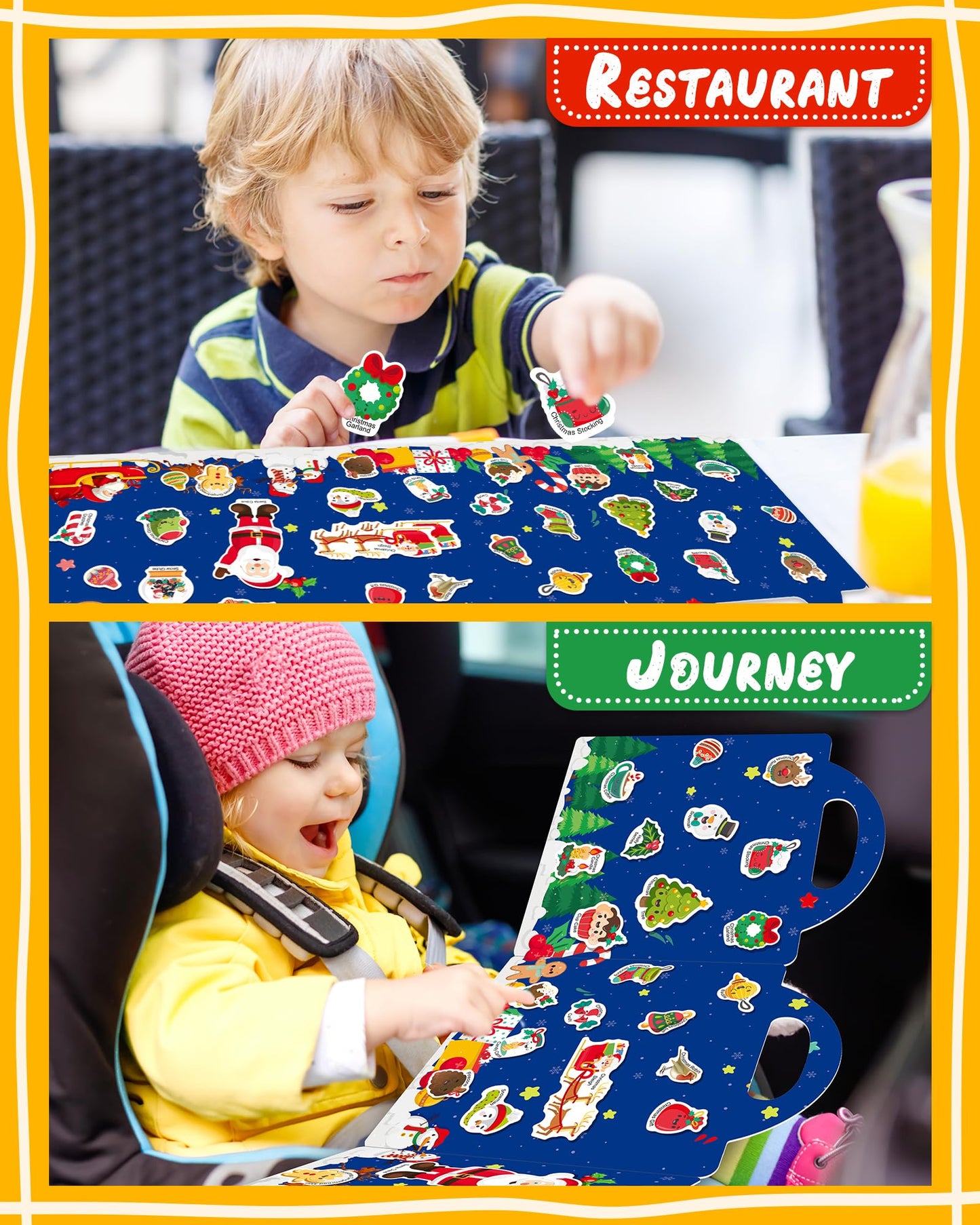Benresive Halloween Reusable Sticker Book for Toddlers 2-4 Year, Travel Halloween Stickers for Kids, Waterproof Sticker Books for Toddlers 1-3, 38 Pcs Crafts Activities for Todddlers 1-3 2-4 3-5