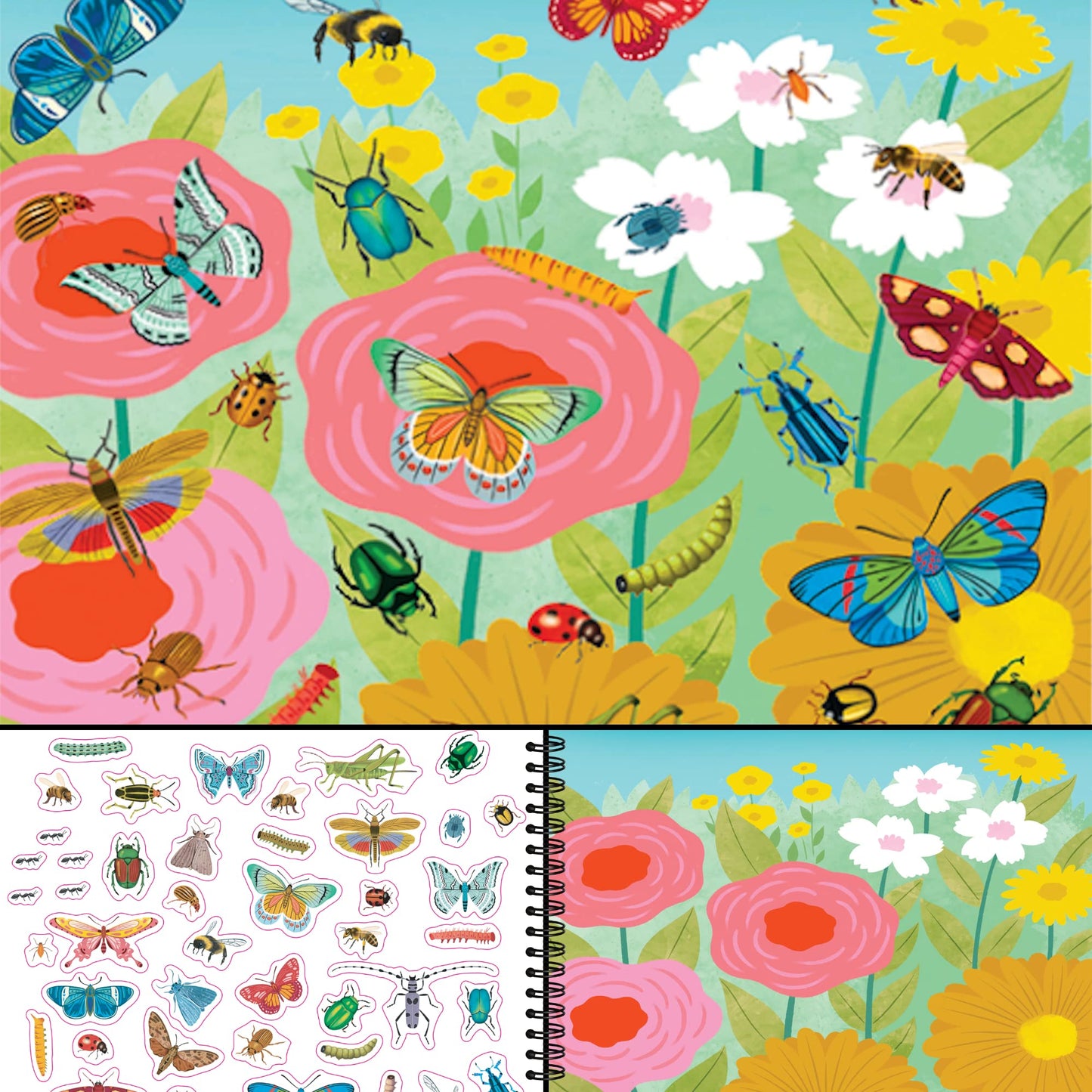 Cupkin Animal Sticker Book Activity for Kids, Toddler Airplane Travel Essentials, 500+ Habitat Stickers for Kids + 12 Scenes + 12 Coloring Book Pages, Animal Lover Kids Gift, Kids Crafts for Ages 2-8