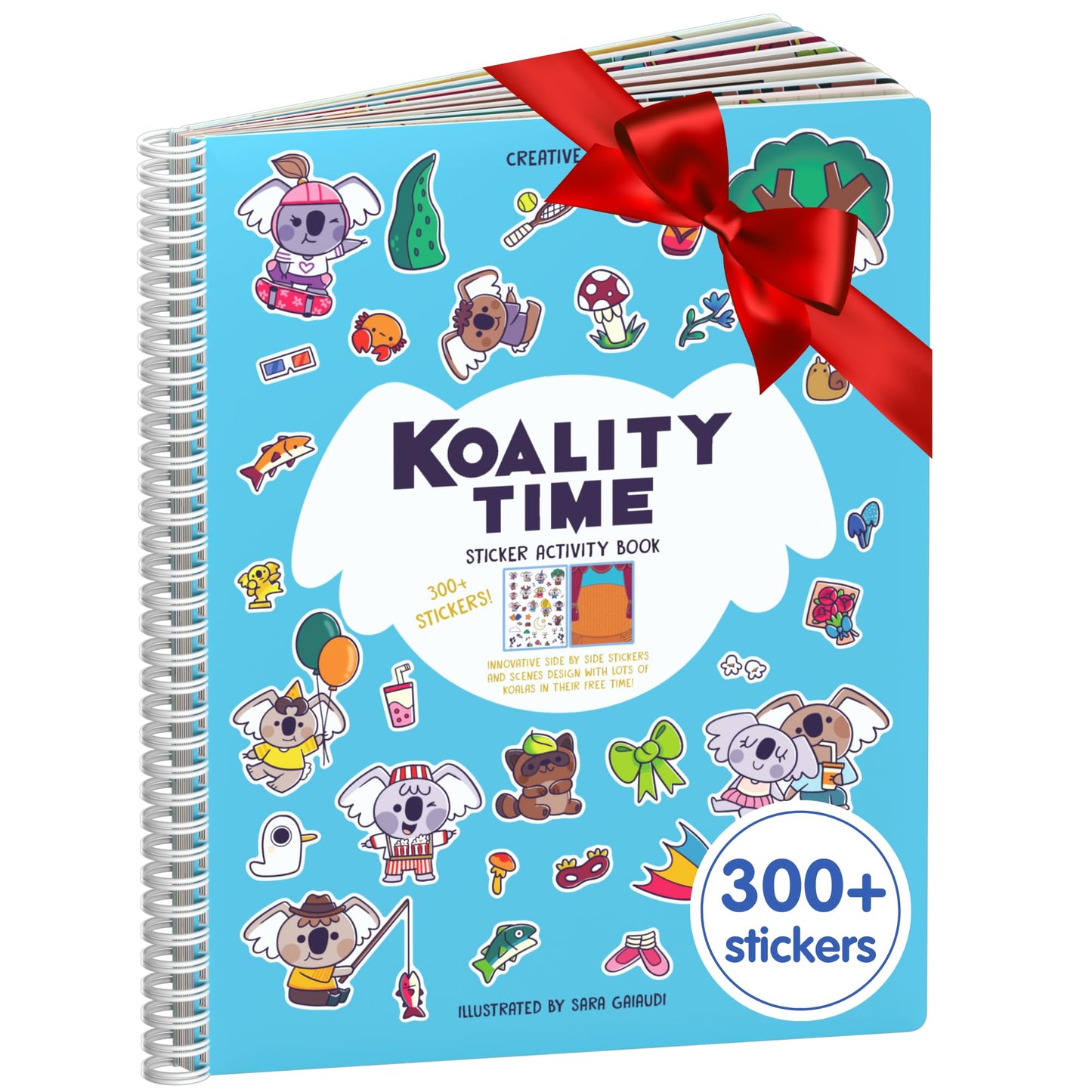 Cupkin Animal Sticker Book Activity for Kids, Toddler Airplane Travel Essentials, 500+ Habitat Stickers for Kids + 12 Scenes + 12 Coloring Book Pages, Animal Lover Kids Gift, Kids Crafts for Ages 2-8