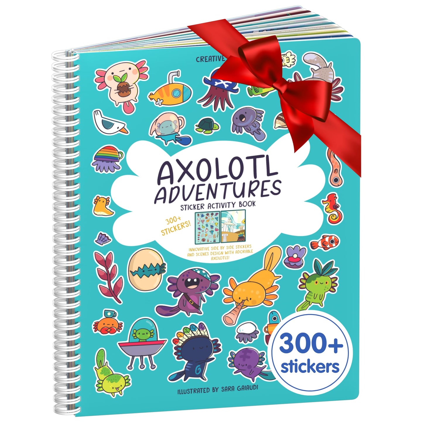 Cupkin Animal Sticker Book Activity for Kids, Toddler Airplane Travel Essentials, 500+ Habitat Stickers for Kids + 12 Scenes + 12 Coloring Book Pages, Animal Lover Kids Gift, Kids Crafts for Ages 2-8