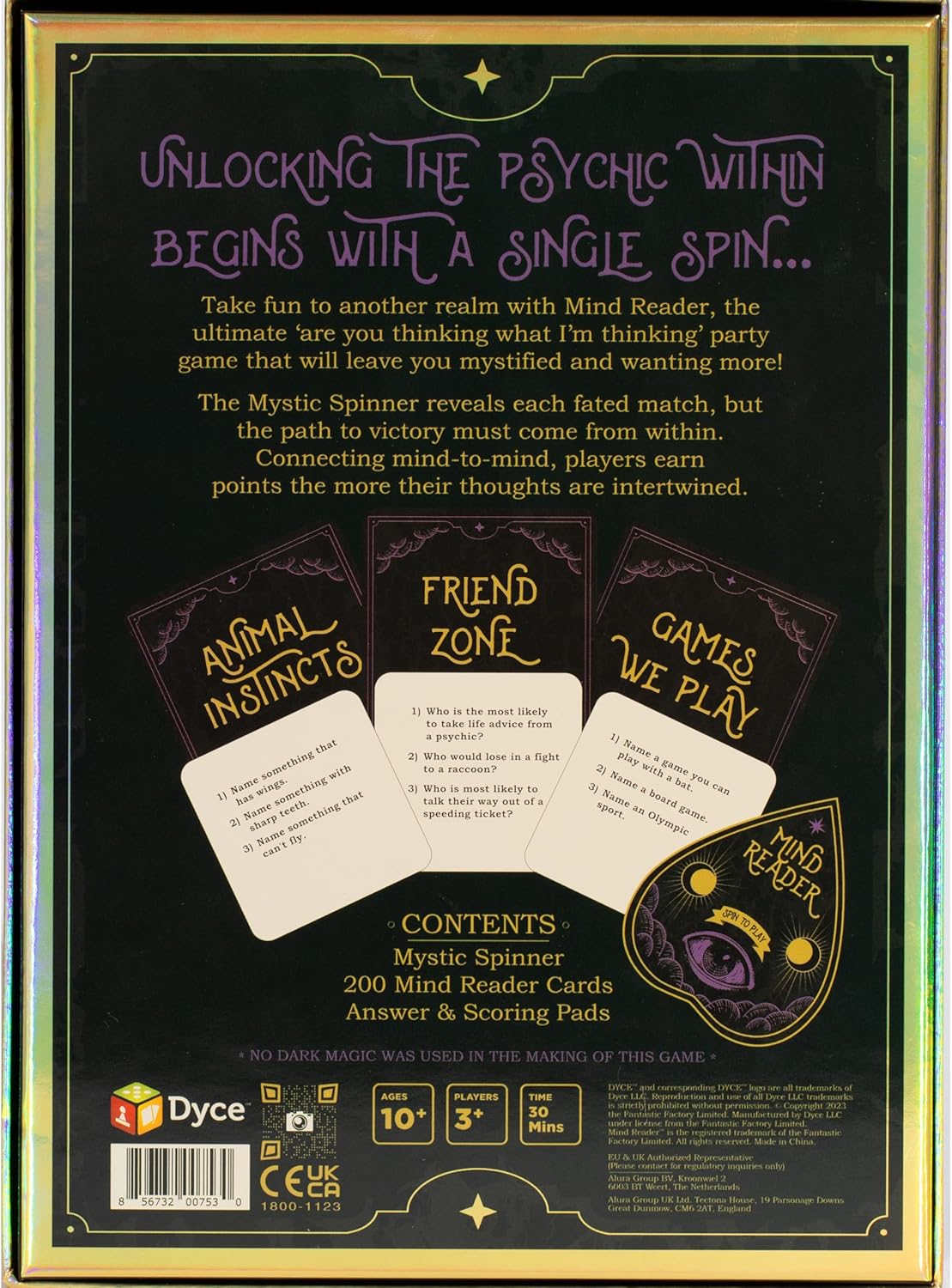 MIND READER – Can You Read Your Friends' Minds? The Fun Mind Reading Psychic Mind Meld Medium Family Party Game for Kids, Teens, Adults, Friends & Families - Perfect for Halloween or Board Games Night