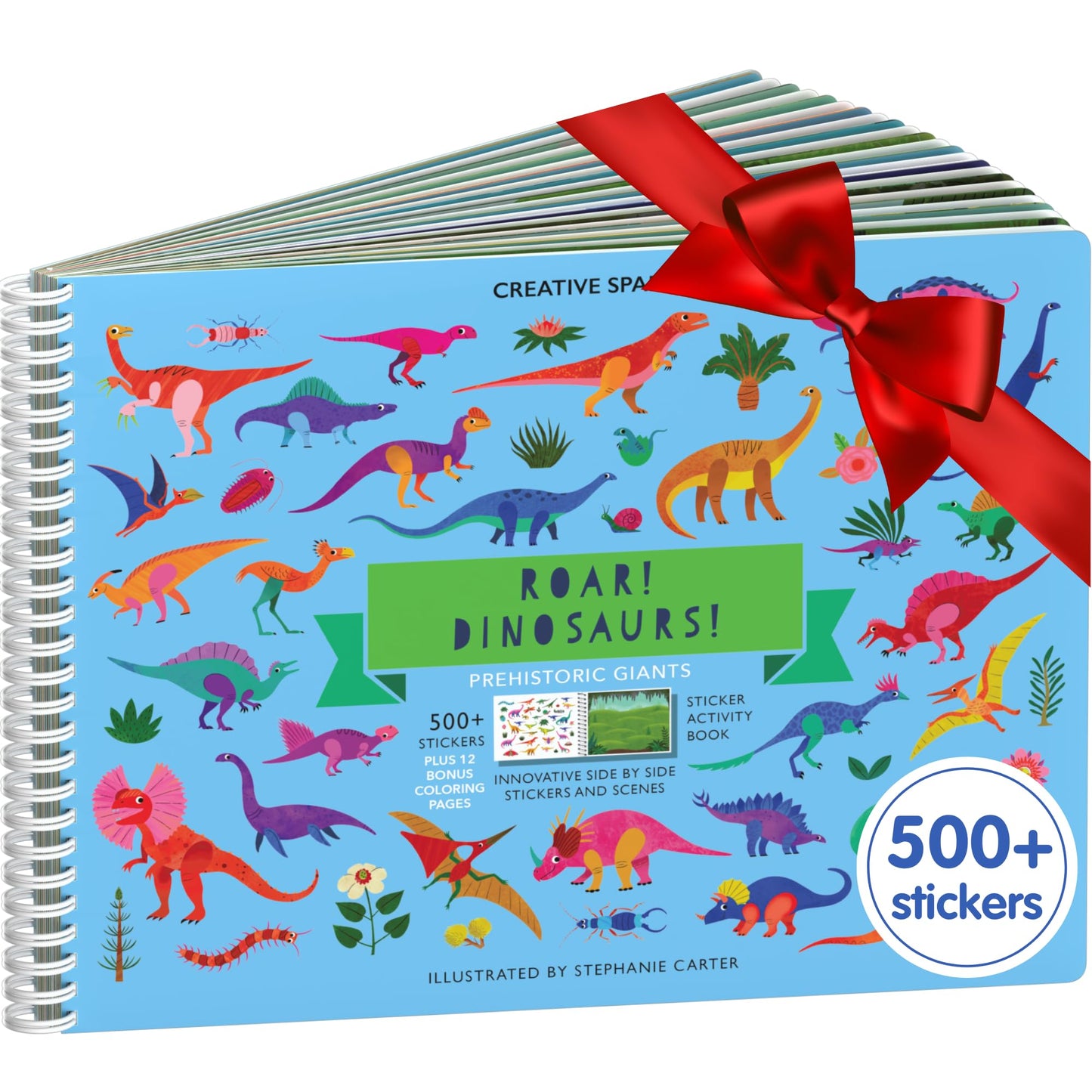 Cupkin Animal Sticker Book Activity for Kids, Toddler Airplane Travel Essentials, 500+ Habitat Stickers for Kids + 12 Scenes + 12 Coloring Book Pages, Animal Lover Kids Gift, Kids Crafts for Ages 2-8