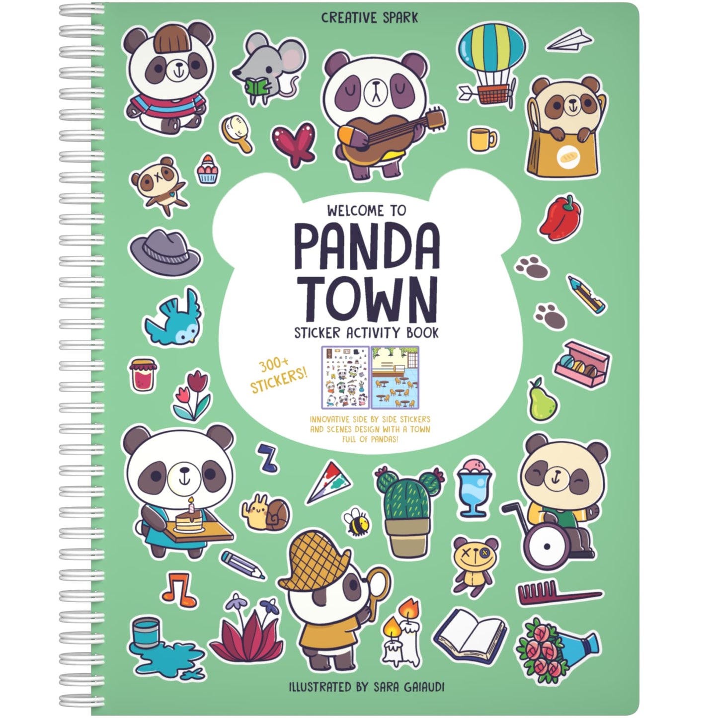 Cupkin Animal Sticker Book Activity for Kids, Toddler Airplane Travel Essentials, 500+ Habitat Stickers for Kids + 12 Scenes + 12 Coloring Book Pages, Animal Lover Kids Gift, Kids Crafts for Ages 2-8