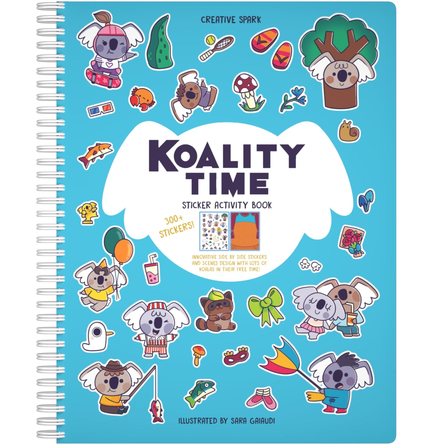 Cupkin Animal Sticker Book Activity for Kids, Toddler Airplane Travel Essentials, 500+ Habitat Stickers for Kids + 12 Scenes + 12 Coloring Book Pages, Animal Lover Kids Gift, Kids Crafts for Ages 2-8